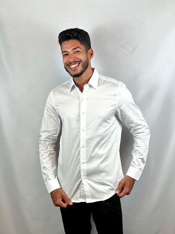 CAMISA MANGA LONGA MIOCHE BASICA ACETINADO BRANCA