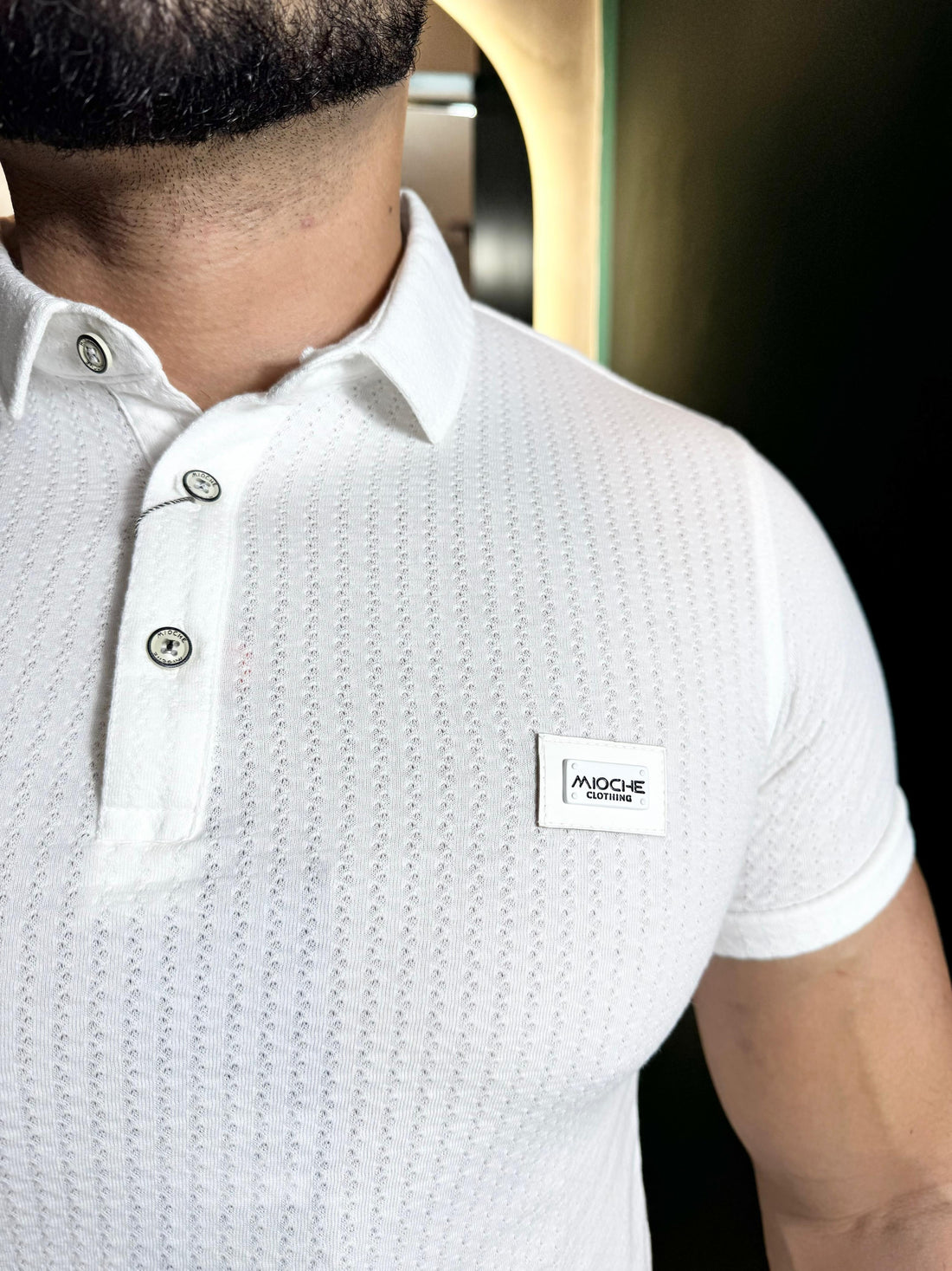 CAMISA GOLA POLO PIQUET MIOCHE MALHA BITCOIN