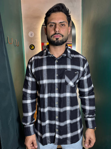 CAMISA MANGA LONGA XADREZ MARESIA PRETO