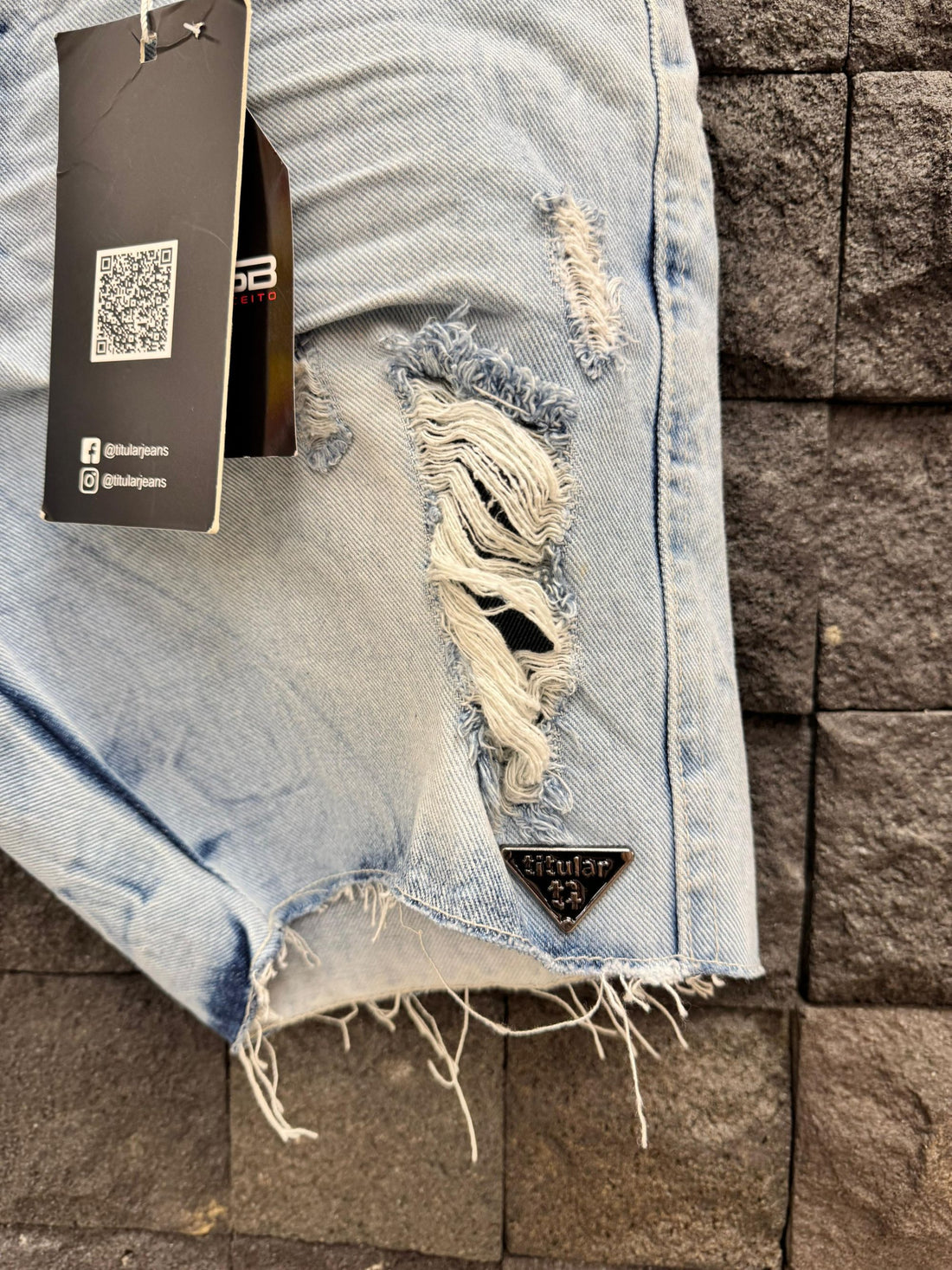 BERMUDA TITULAR JEANS LAVAGEM CLARA 355