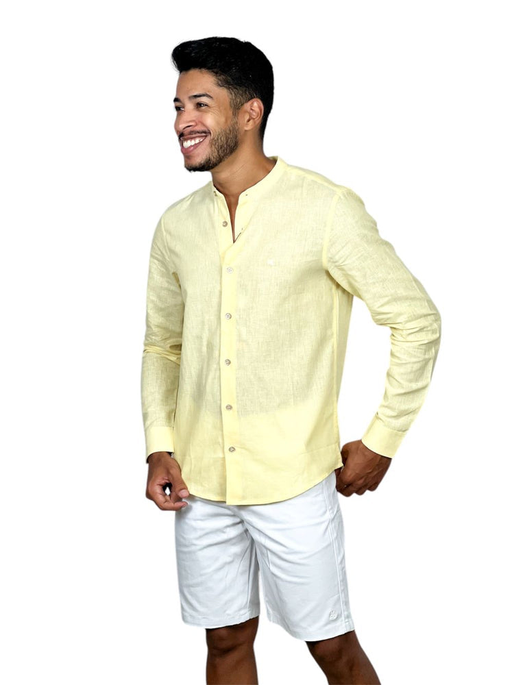 MIOCHE M/L BASICA MOD LINHO - AMARELO CLARO