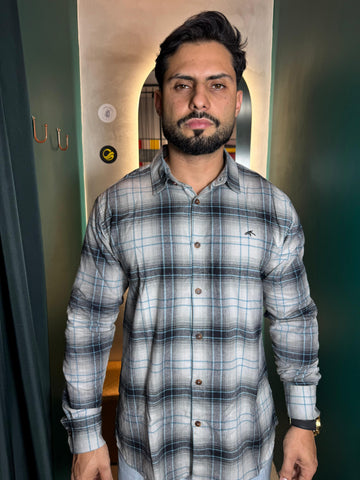 CAMISA MANGA LONGA XADREZ MARESIA CINZA