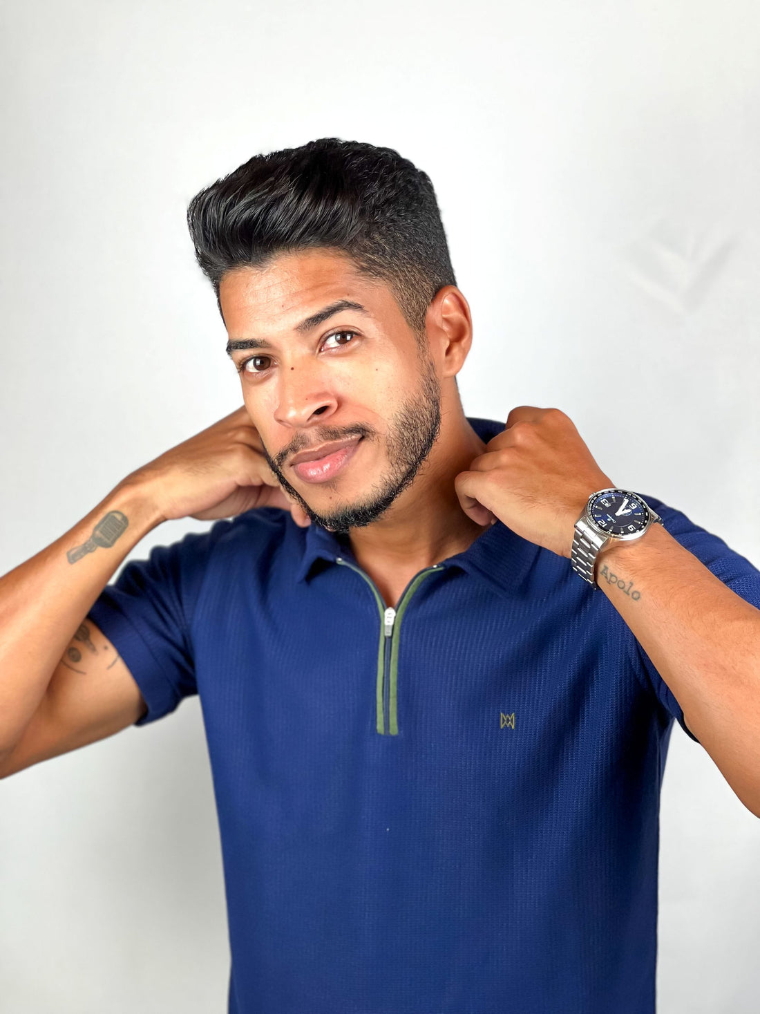CAMISA GOLA POLO PIQUET MIOCHE AZUL
