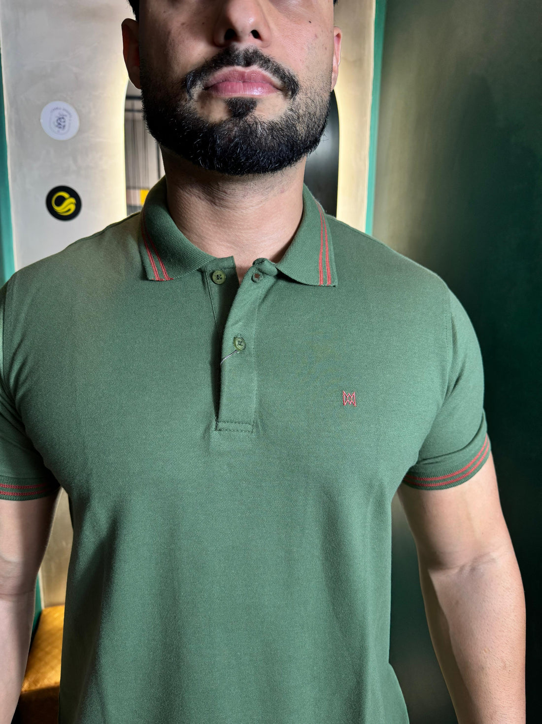 CAMISA GOLA POLO PIQUET-VERDE MUSGO
