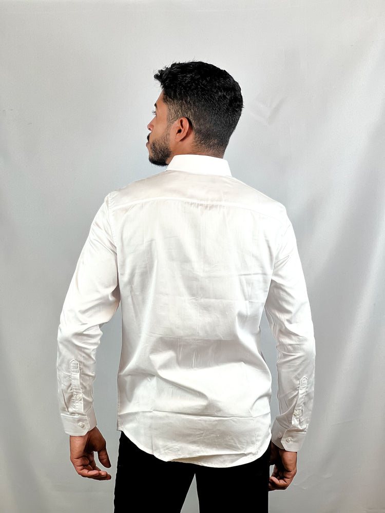 CAMISA MANGA LONGA MIOCHE BASICA ACETINADO BRANCA