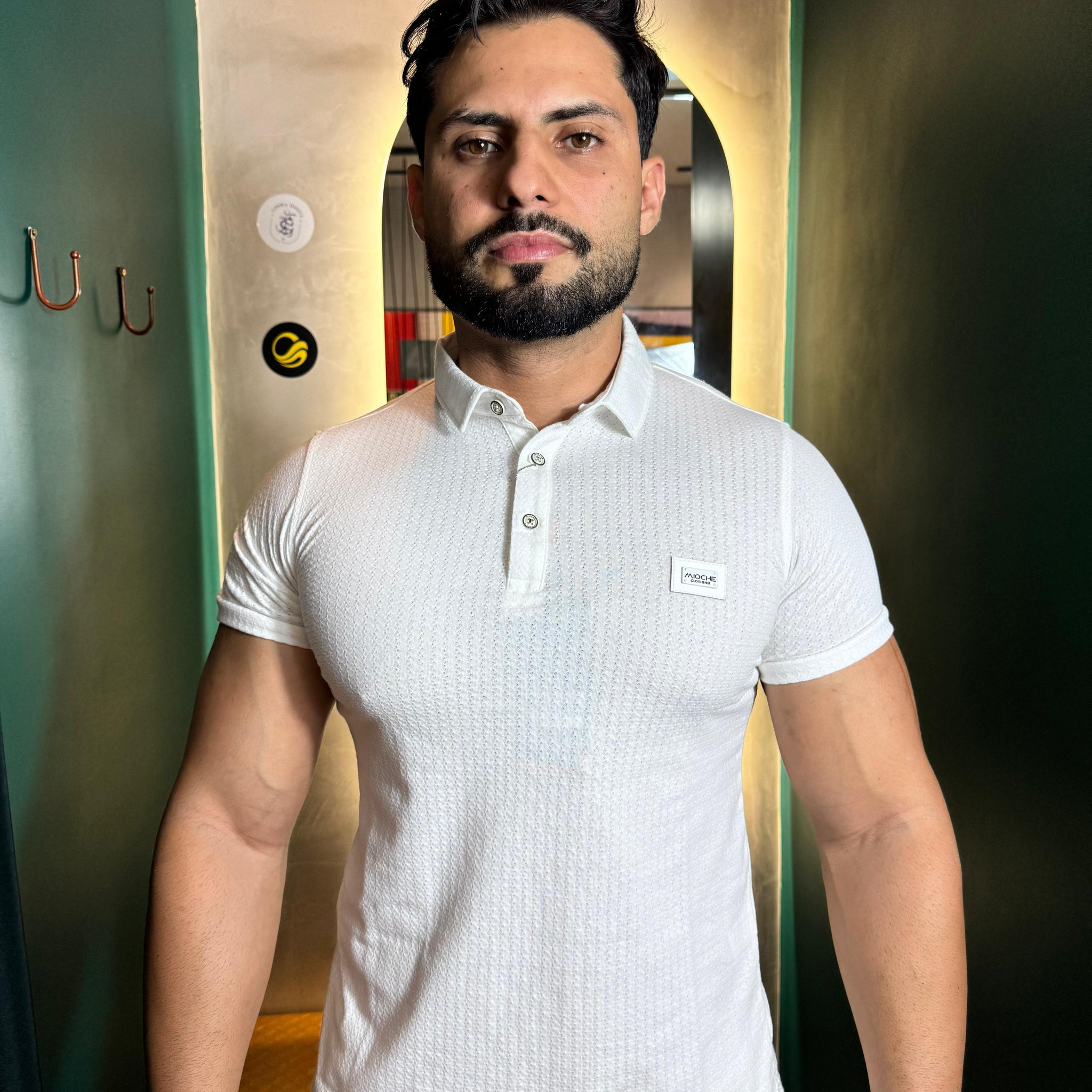CAMISA GOLA POLO PIQUET MIOCHE MALHA BITCOIN