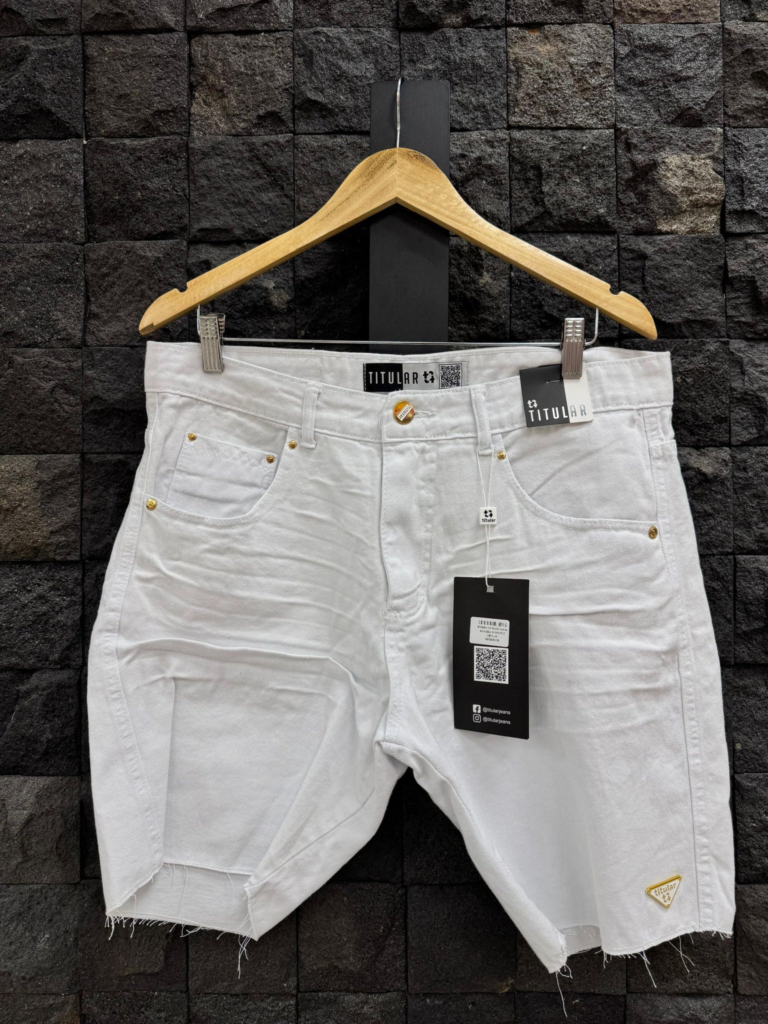 BERMUDA TITULAR JEANS BRANCA 373