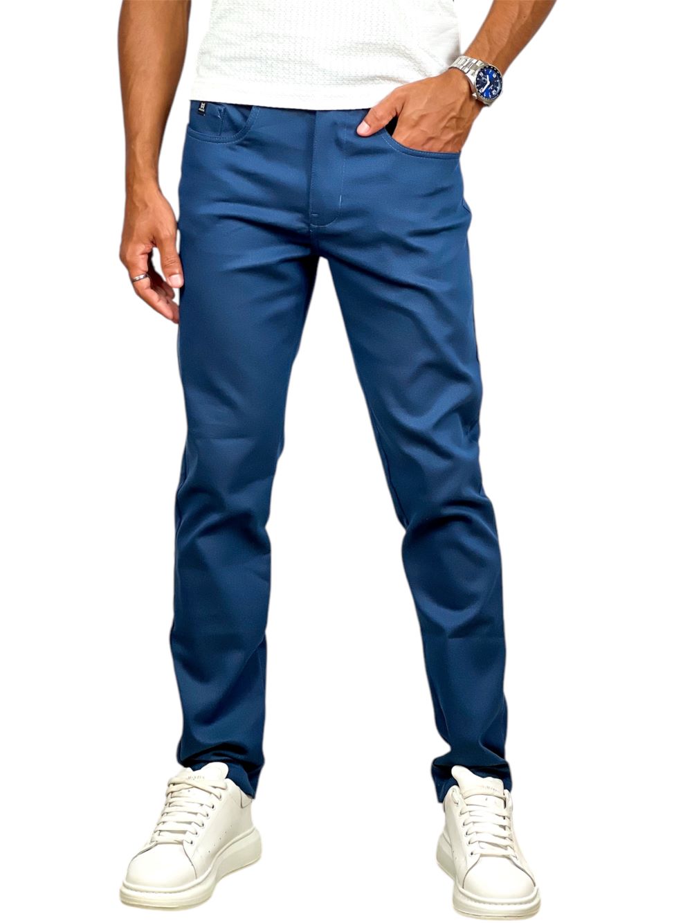 CALÇA SARJA AZUL