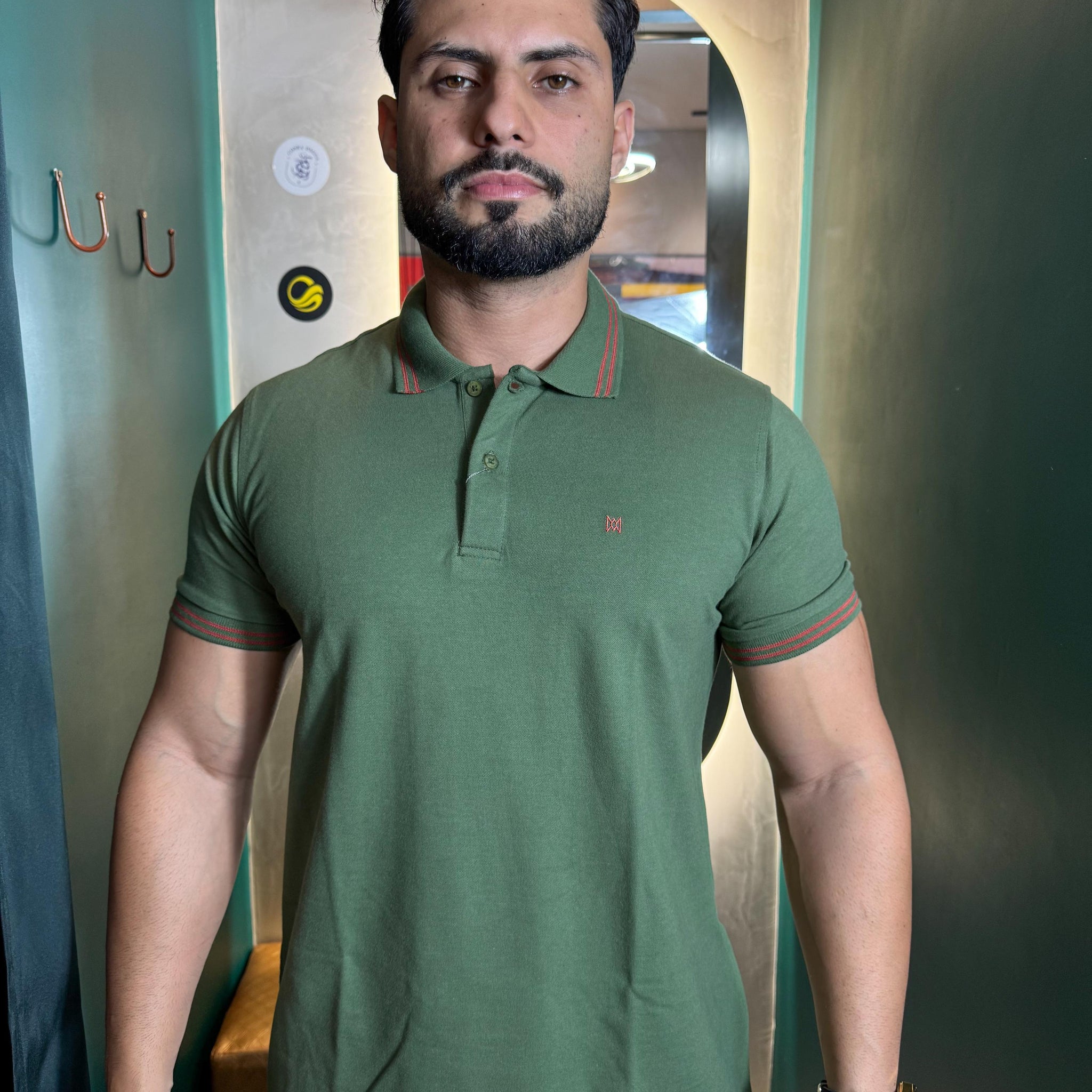 CAMISA GOLA POLO PIQUET-VERDE MUSGO